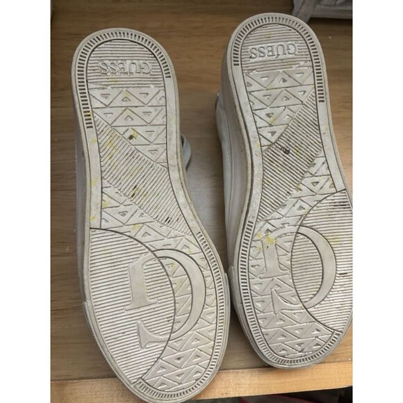 GUESS GAIA Lace-Up Casual Low Top Sneakers Women's Size 7 M White/Gold - Picture 5 of 5